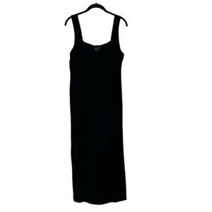 Finity Vintage Dress Black Maxi 100% Silk Goth Y2K‎ Classic Prom Size 10